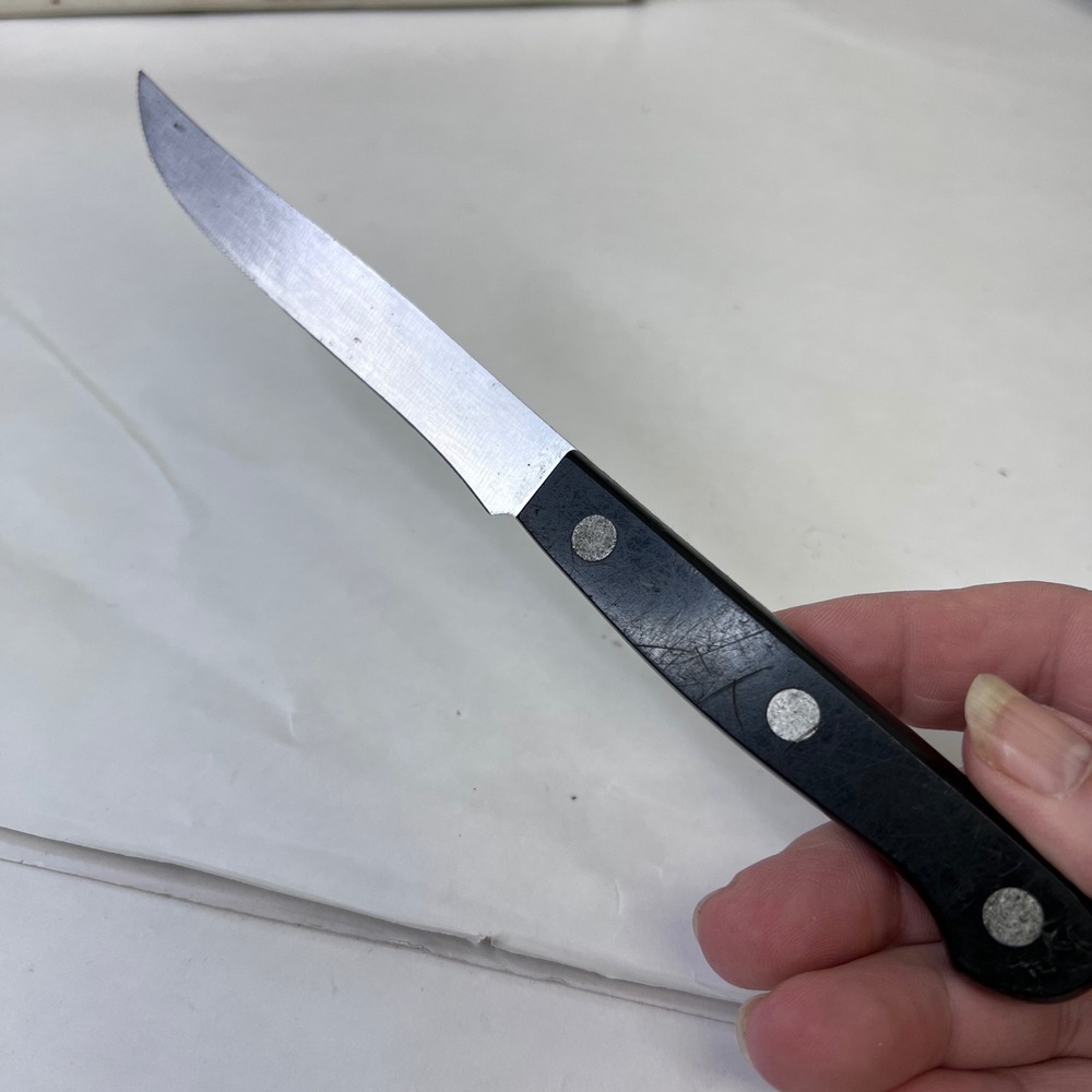 Vintage Zwilling JA Henckels Friodur 4-1/2" Serrated Steak Knife Germany-Made